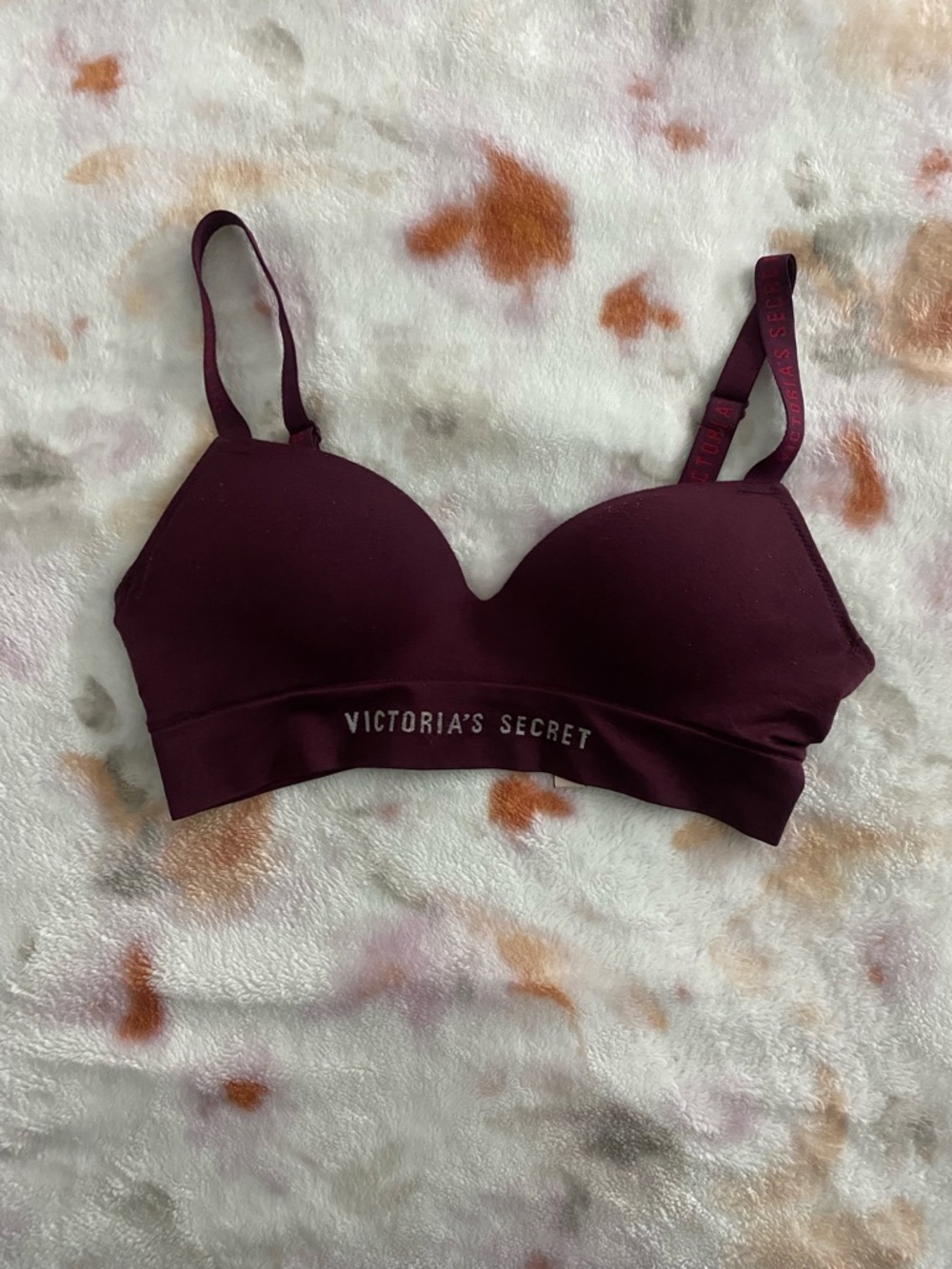 Victoria's Secret Burgundy Wireless T-Shirt Bra